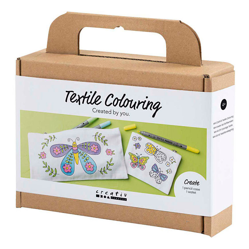 Load image into Gallery viewer, Creativ company mini hobbyset textiel decoreren vlinders pastelkleuren
