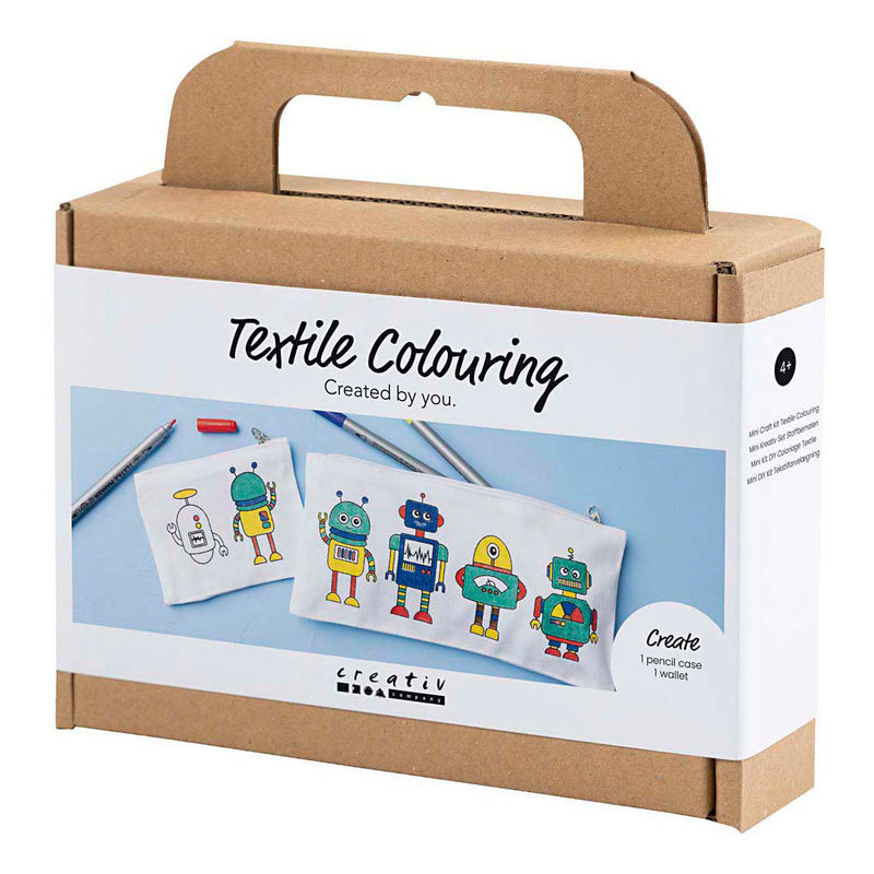 Afbeelding laden in galerijviewer, Creativ company http: www.cchobby.nl mini-hobbyset-textieldecoratie-robot-primair-kleuren-1-doos
