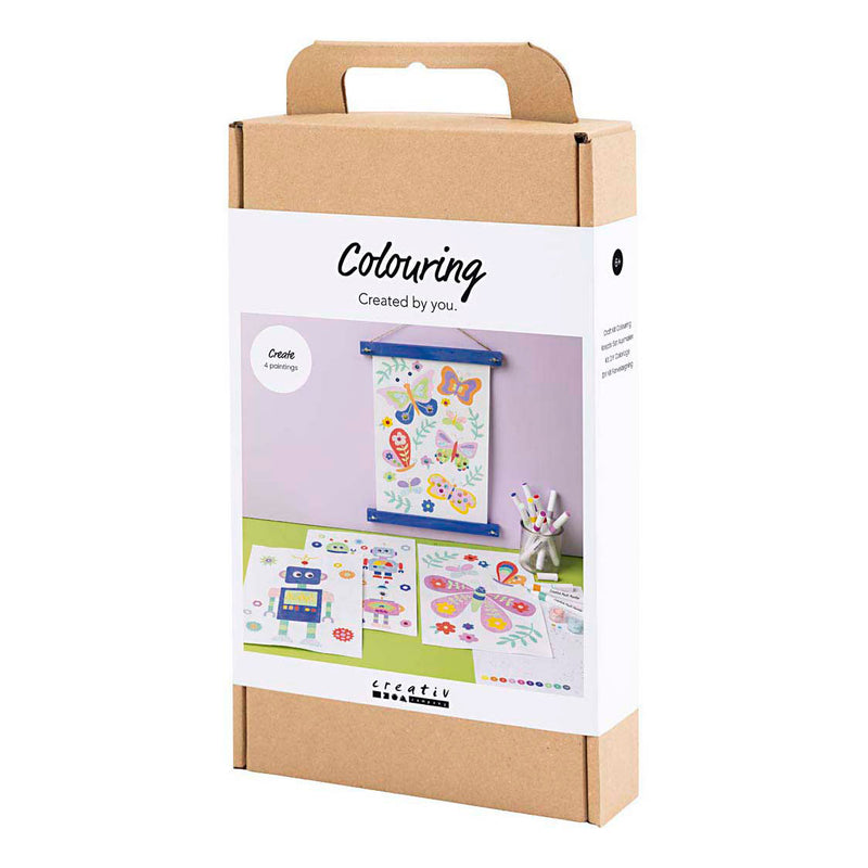 Load image into Gallery viewer, Creativ company hobbyset kleuren vlinder en robot in vrolijke kleuren
