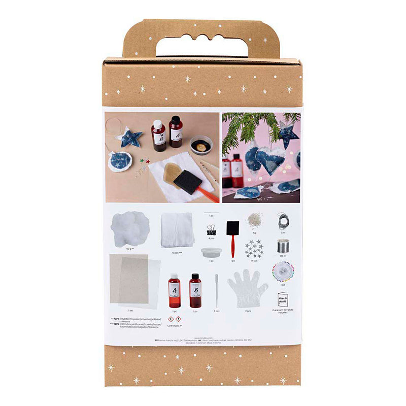Load image into Gallery viewer, Creativ company https: www.cchobby.nl hobbyset-cyanotypie-kerstdecoraties-blauw-zilver-1-doos
