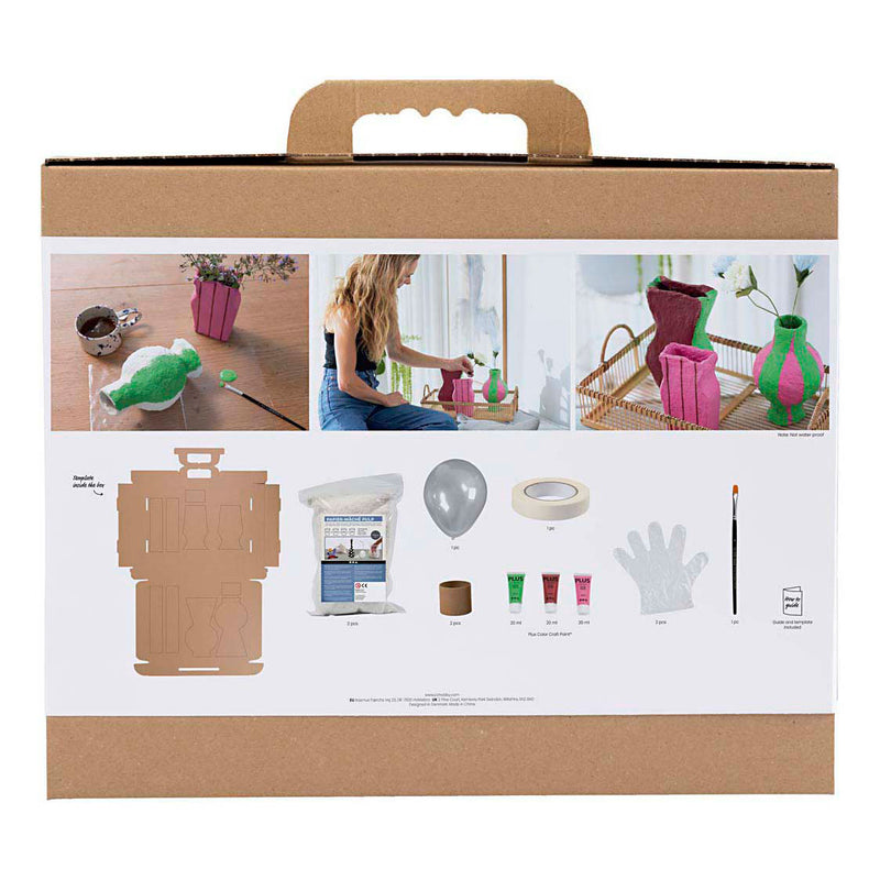 Load image into Gallery viewer, Creativ company maxi hobbyset boetseren vazen van papier-mache

