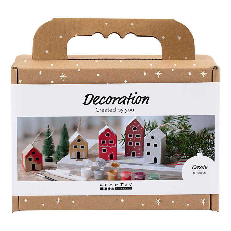 Load image into Gallery viewer, Creativ company mini hobbyset decoratie huizen kerst kleuren
