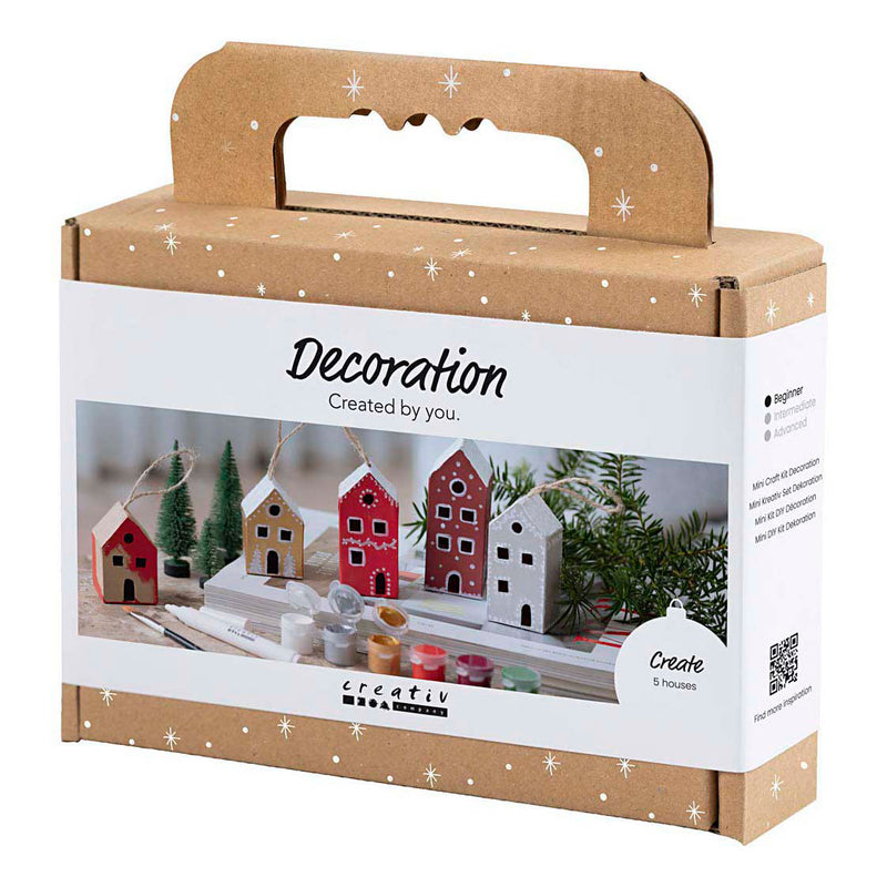 Load image into Gallery viewer, Creativ company mini hobbyset decoratie huizen kerst kleuren
