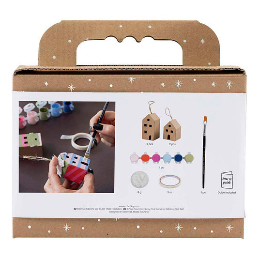 Creativ company mini hobbyset decoratie huizen kleurrijk