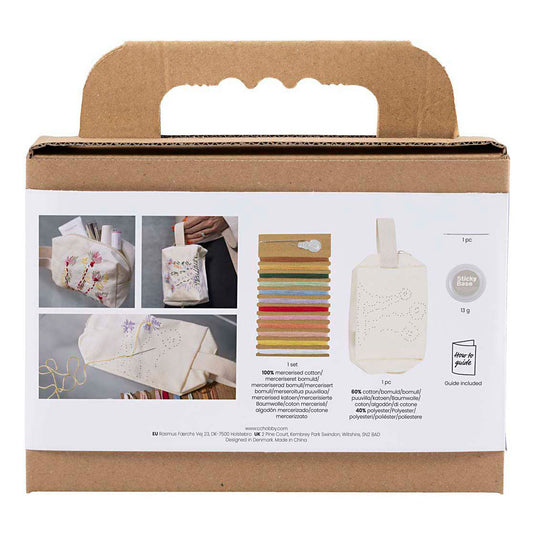 Creativ company mini hobbyset borduurwerk make-up tas