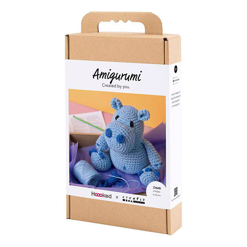 Load image into Gallery viewer, Creativ company hobbyset amigurumi nijlpaard
