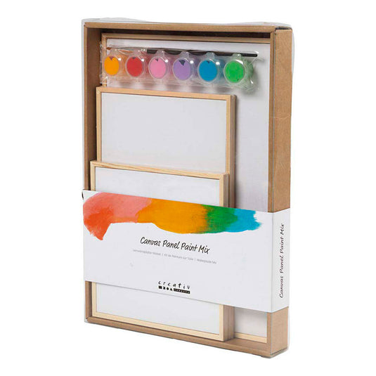 Creativ company set canvas panelen, kleurrijk, 1 doos