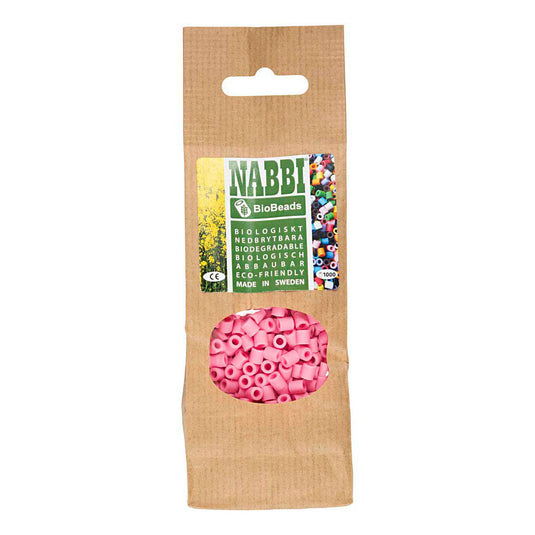 Creativ company nabbi biobeads 5x5mm roze - 1000st.