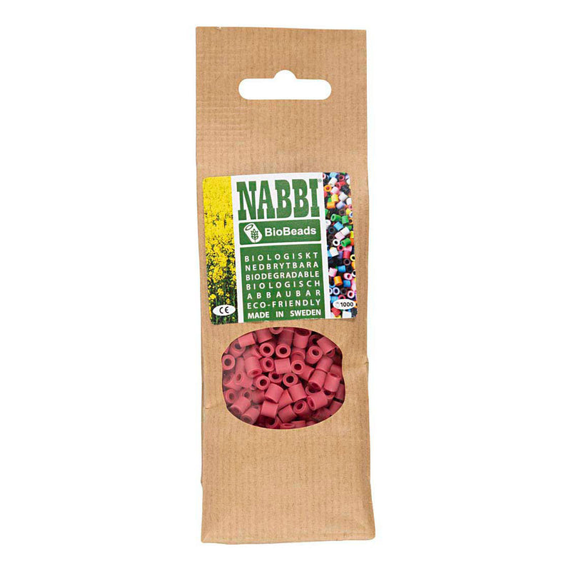 Load image into Gallery viewer, Creativ company http: www.cchobby.nl biobeads-van-nabbi-afm-5x5-mm-gatgrootte-2-5-mm-medium-rood-1000-stuk-1-doos
