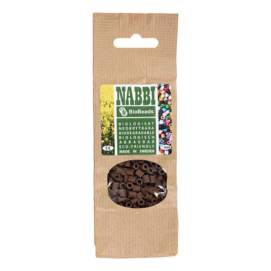Creativ company nabbi biobeads 5x5mm bruin - 1000st.