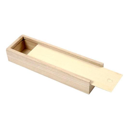Creativ company houten pennendoos met schuifdeksel