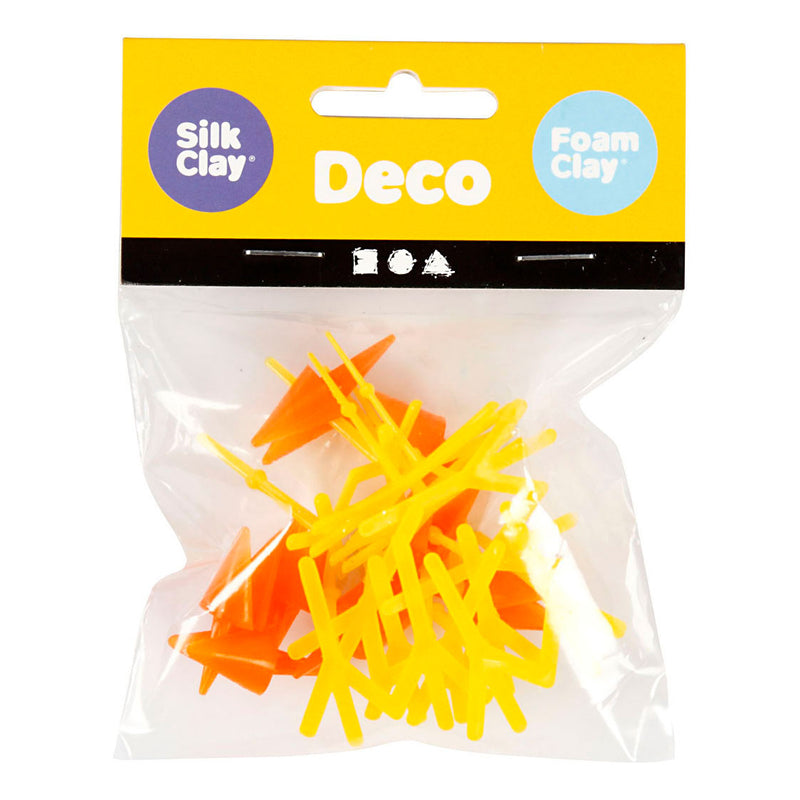 Afbeelding laden in galerijviewer, Creativ company http: www.cchobby.nl kippen-snavels-en-voeten-h-28-mm-l-30-37-mm-oranje-geel-8-set-1-doos
