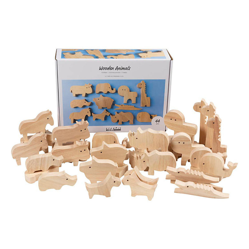 Afbeelding laden in galerijviewer, Creativ company http: www.cchobby.nl houten-dieren-boerderij-en-safari-h-3-14-5-cm-dikte-2-cm-44-stuk-1-doos
