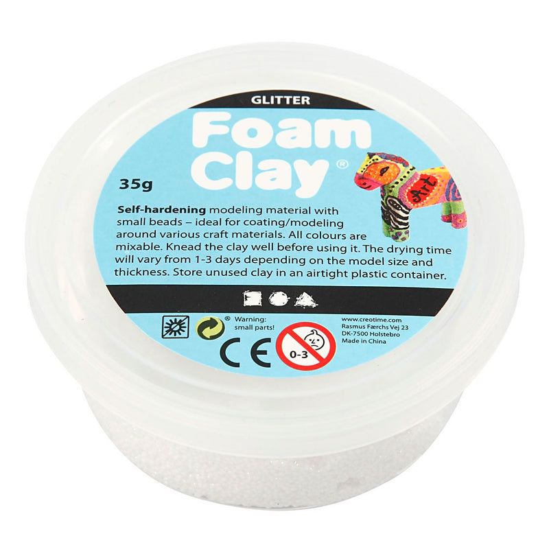 Load image into Gallery viewer, Creativ company foam clay glitter wit - 35gr.
