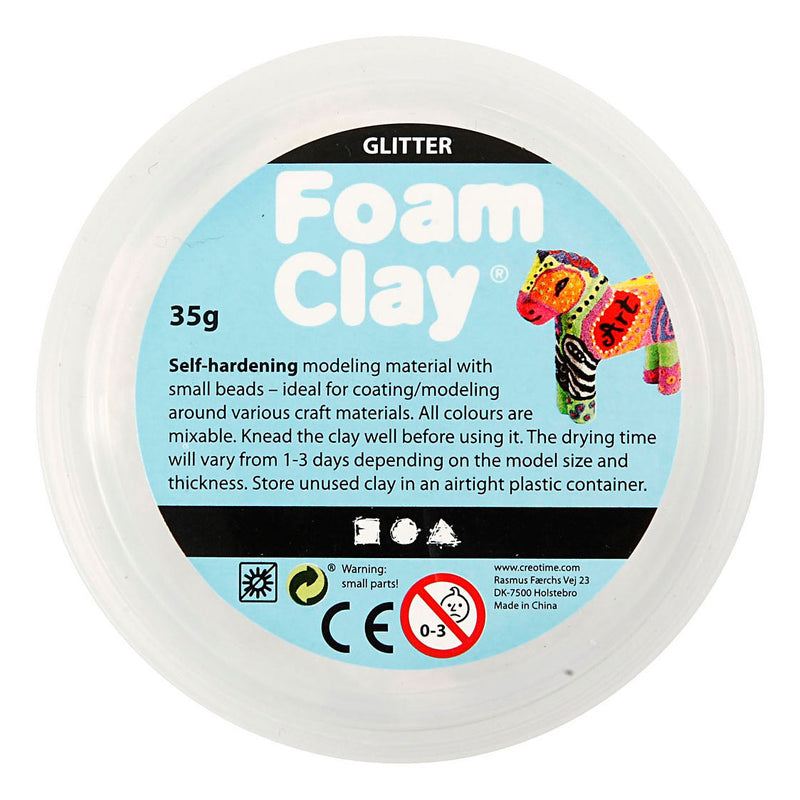 Load image into Gallery viewer, Creativ company foam clay glitter wit - 35gr.
