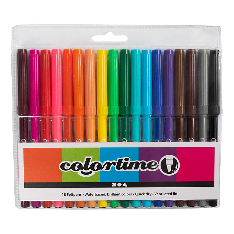 Afbeelding laden in galerijviewer, Creativ company colortime stiften lijndikte 2mm - 18st.
