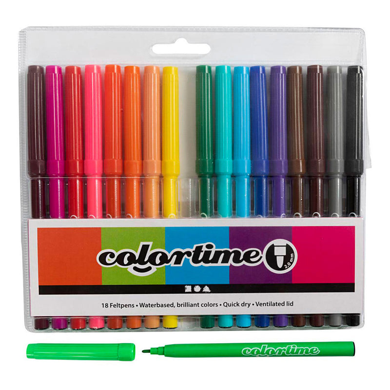 Afbeelding laden in galerijviewer, Creativ company colortime stiften lijndikte 2mm - 18st.
