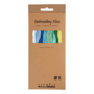 Creativ company cc embroidery thread, thickness 1 mm, blue green harmony, 10x8 m 1 pack