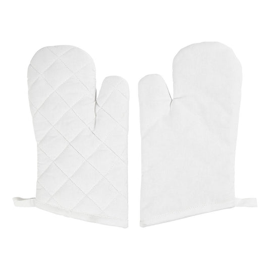 Creativ company ovenhandschoen wit 18x28xm - 2st.