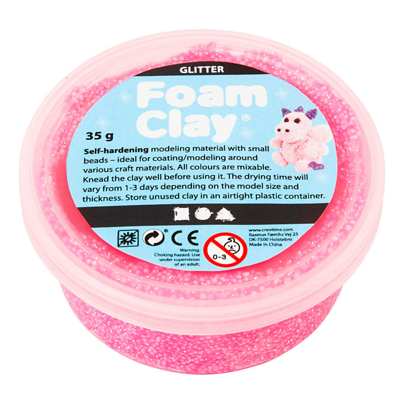 Load image into Gallery viewer, Creativ company foam clay glitter 35gr - roze
