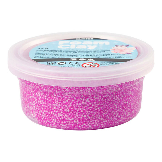 Creativ company foam clay glitter 35gr - paars