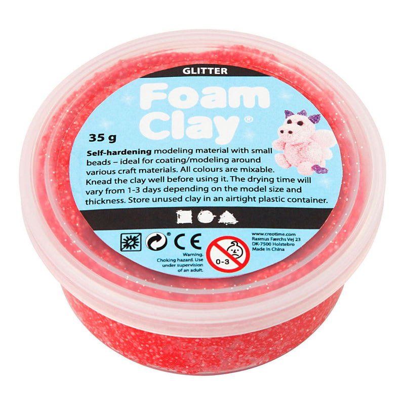 Load image into Gallery viewer, Creativ company foam clay glitter 35gr - rood
