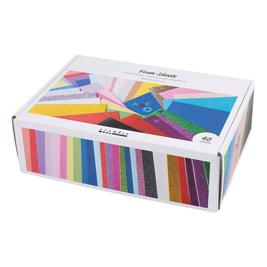 Creativ company http: www.cchobby.nl foam-vellen-a4-vel-210x297-cm-diverse-kleuren-40-vel-1-doos