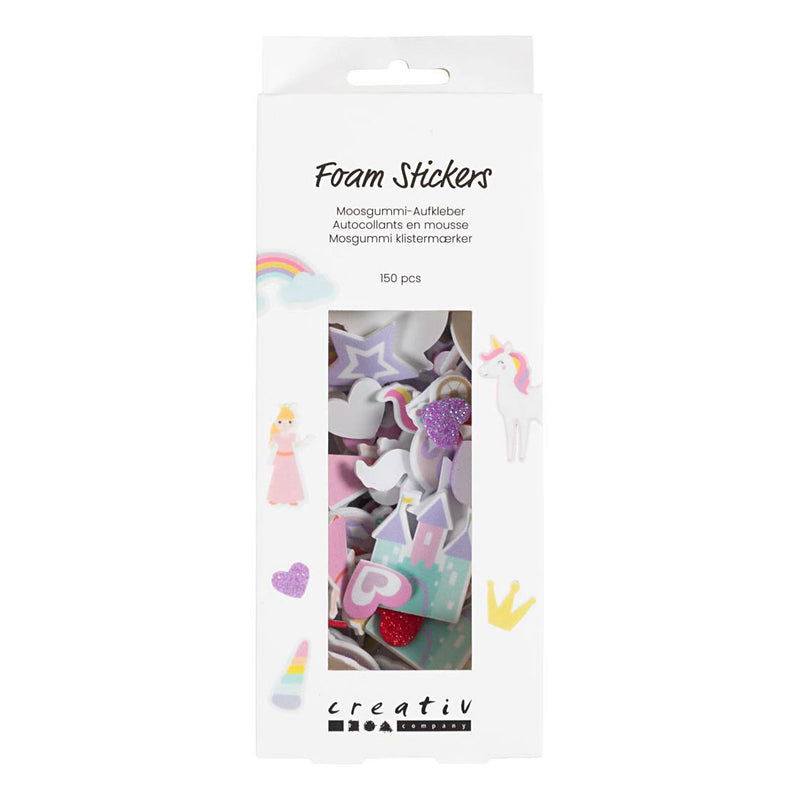 Load image into Gallery viewer, Creativ company foam stickers prinses en eenhoorn - 150st.
