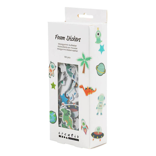 Creativ company foam stickers ufo en dinosaurus - 150st.