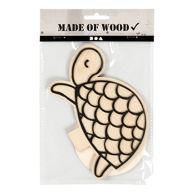 Load image into Gallery viewer, Creativ company houten figuur om te decoreren schildpad - 10cm
