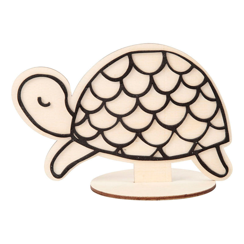 Load image into Gallery viewer, Creativ company houten figuur om te decoreren schildpad - 10cm
