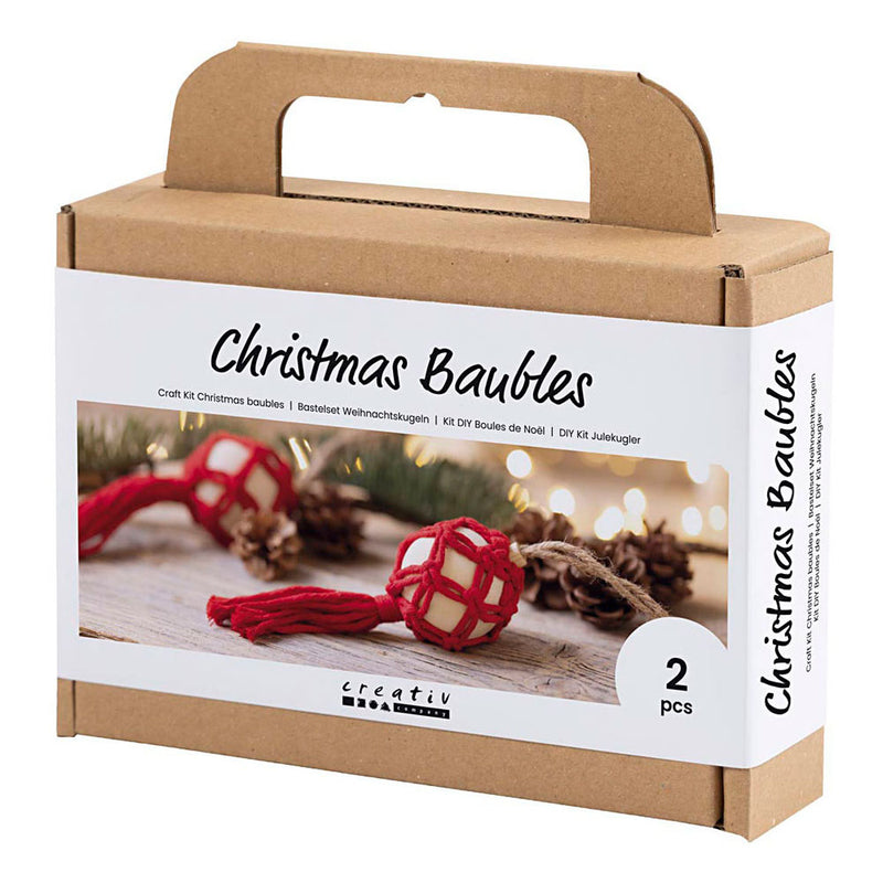 Load image into Gallery viewer, Creativ company https: www.cchobby.nl hobbyset-kerstballen-macrame-kerstrood-1-doos
