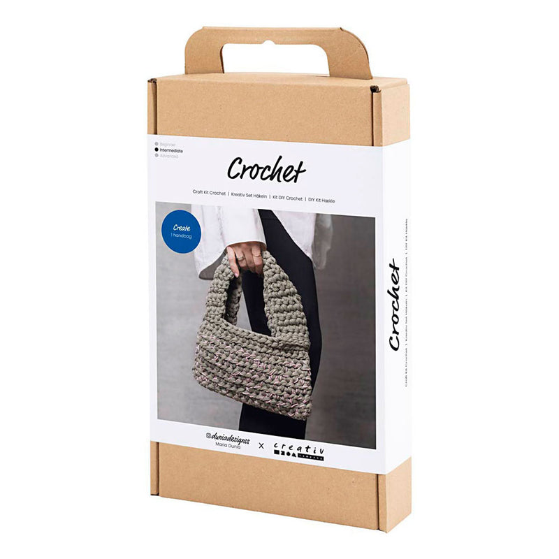 Load image into Gallery viewer, Creativ company hobbyset haken stoere tas olijfgroen
