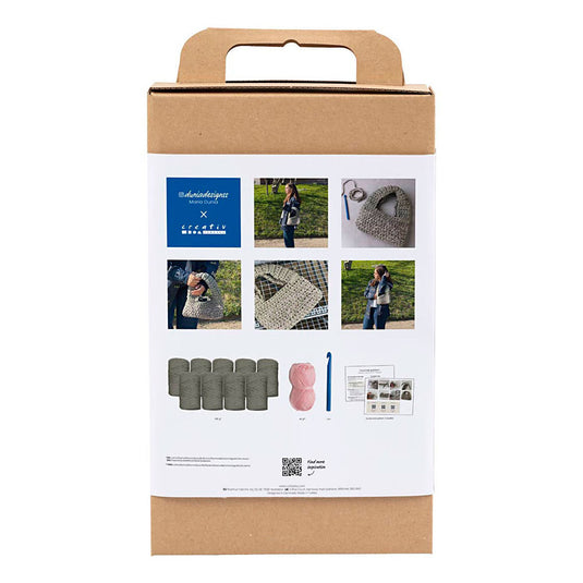 Creativ company hobbyset haken stoere tas olijfgroen