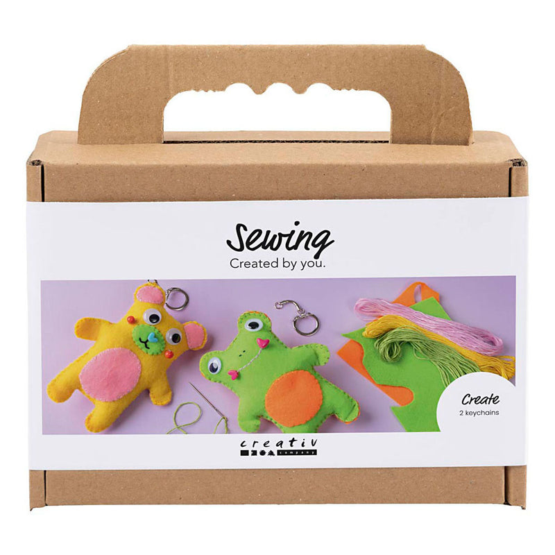 Load image into Gallery viewer, Creativ company mini hobbyset naaien kikker en teddybeer
