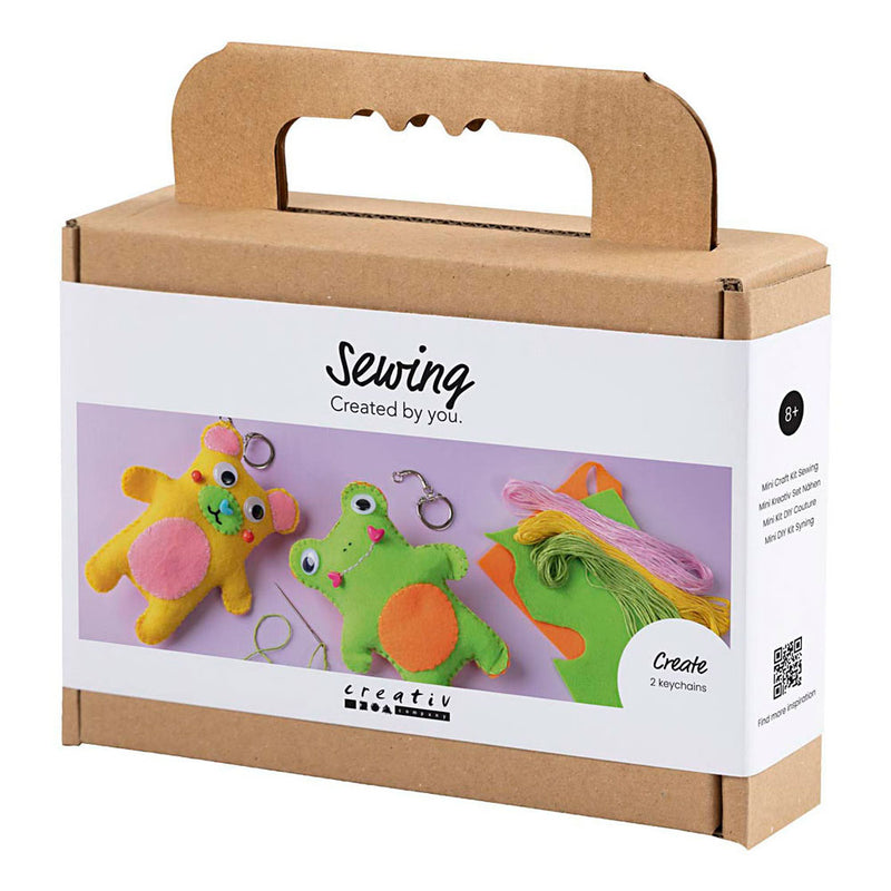 Load image into Gallery viewer, Creativ company mini hobbyset naaien kikker en teddybeer
