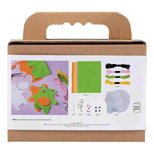 Creativ company mini hobbyset naaien kikker en teddybeer