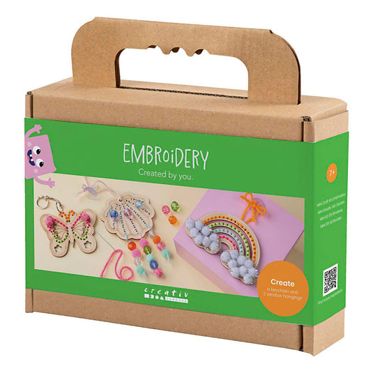 Creativ company https: www.cchobby.nl mini-hobbyset-borduurwerk-vlinder-schelp-regenboog-diverse-kleuren-1-doos
