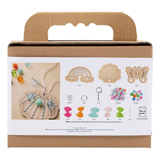 Creativ company https: www.cchobby.nl mini-hobbyset-borduurwerk-vlinder-schelp-regenboog-diverse-kleuren-1-doos