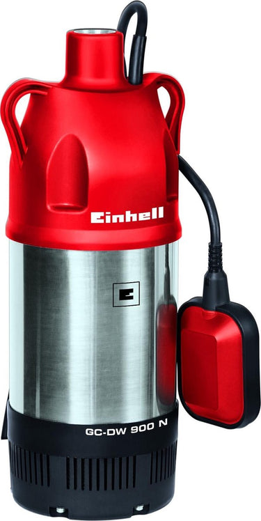 Einhell elektrische diepte- dompelpomp gc-pp 900 n - 900 w - 6000 l u - max. dompeldiepte: 7m - max. opvoerhoogte: 32m - rvs behuizing - traploos in hoogte verstelbare vlotterschakelaar