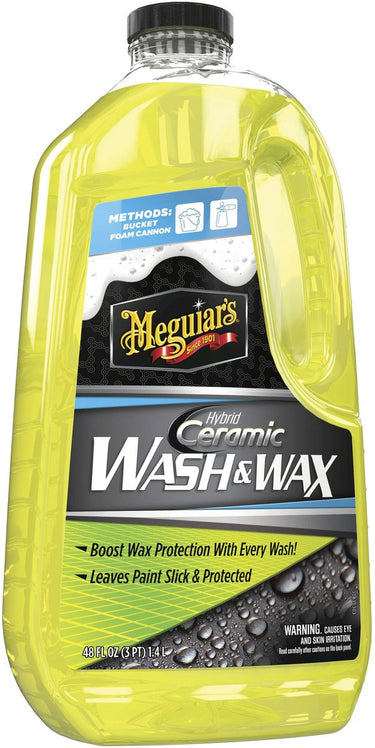 Meguiar's hybrid ceramic wash wax shampoo - reinigt gelakte voertuigoppervlakken - combineert wassen en verzorging - ontwikkeld voor handmatig autowassen - 1,42 liter