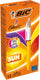 Bic 4 colours sun, balpen, 0,32mm, 4 fashion inktkleuren, lichaam geel, doos van 12