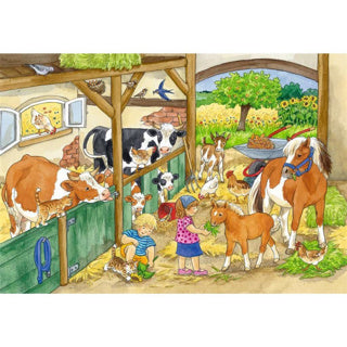 Load image into Gallery viewer, Ravensburger puzzel vrolijk boerderijleven 2x24 stukjes
