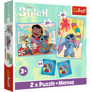 Load image into Gallery viewer, Disney puzzel stitch 30 en 48 stukjes en memory | 2 stuks
