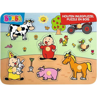 Load image into Gallery viewer, Studio 100 bumba houten noppenpuzzel boerderij, 7st.
