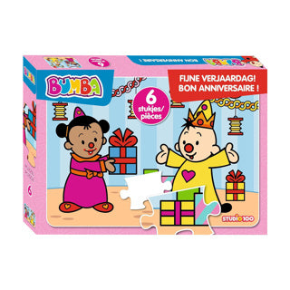 Load image into Gallery viewer, Bumba puzzel 6 stuks fijne verjaardag | 2 stuks
