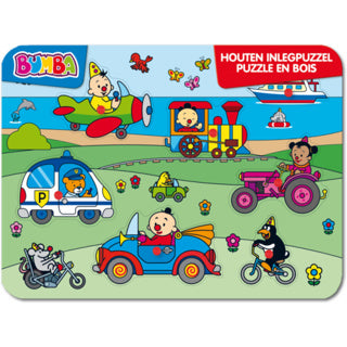 Load image into Gallery viewer, Bumba puzzel - houten inlegpuzzel - voertuigen
