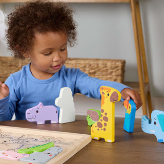 Load image into Gallery viewer, Mattel houten dierenpuzzel van fisher-price - educatief speelgoed.

