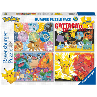 Load image into Gallery viewer, Ravensburger puzzel pokémon 4 in 1 100 stukjes | 2 stuks
