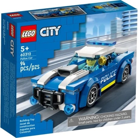 Lego ® city politiewagen 60312 bouwset voor kinderen vanaf 5 jaar; inclusief een minifiguur van een politieagent met een zaklamp en politiepet (94 onderdelen)